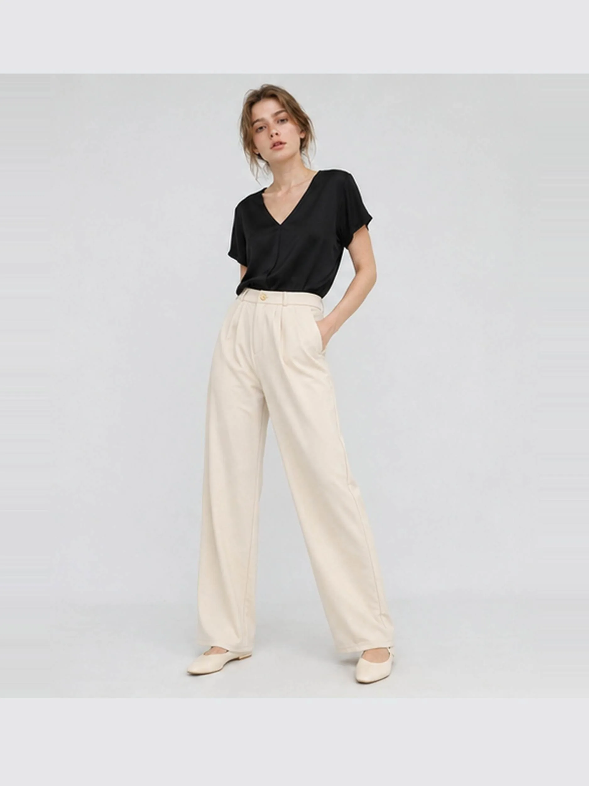[4007] Pantalon Crep Recto con Pinza - Imagen 5